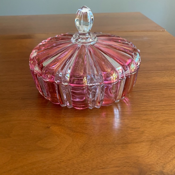 Other - Vintage INDIANA GLASS Striped Candy Dish w/ Lid